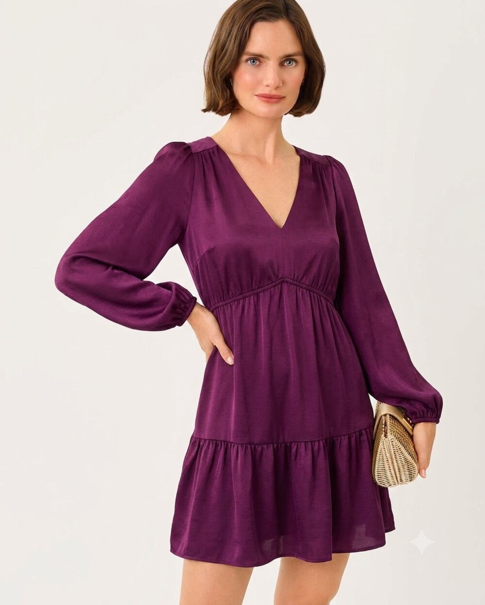 NWOT Lilly Pulitzer Deacon 3/4 Sleeve Purple Satin Dress Size 4